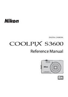 Nikon Coolpix S3600 manual. Camera Instructions.